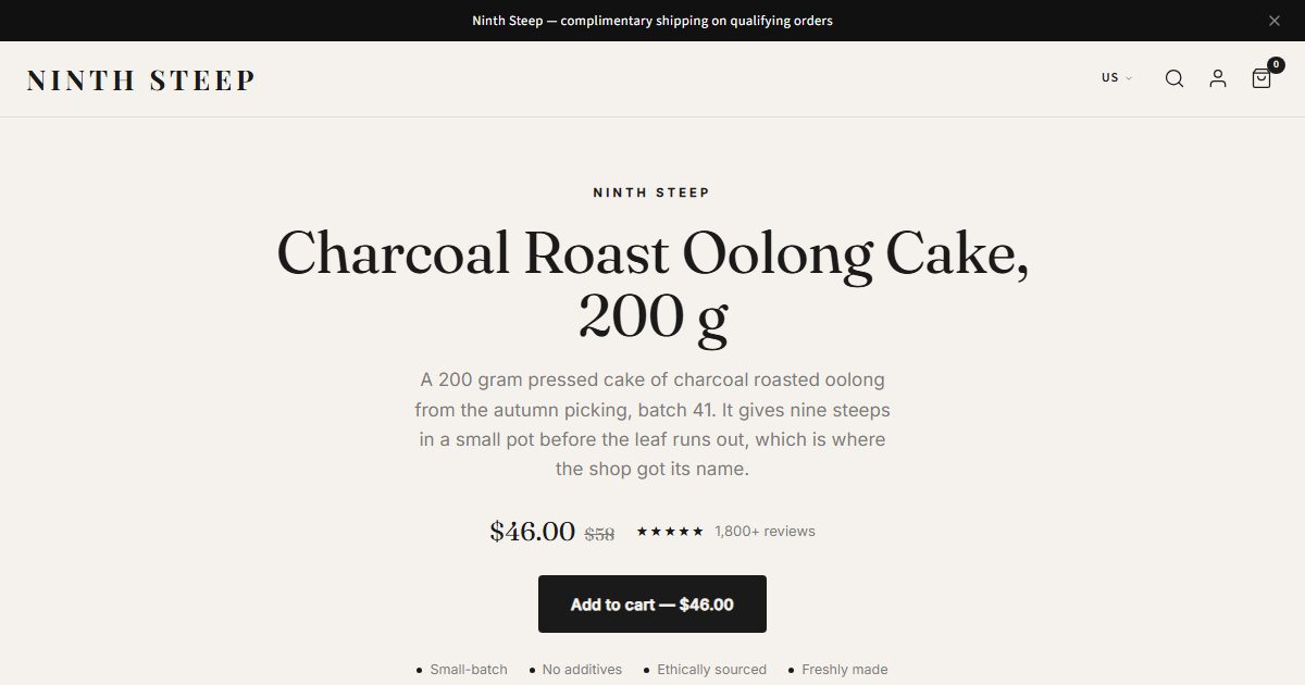 Ninth Steep storefront, Editorial style