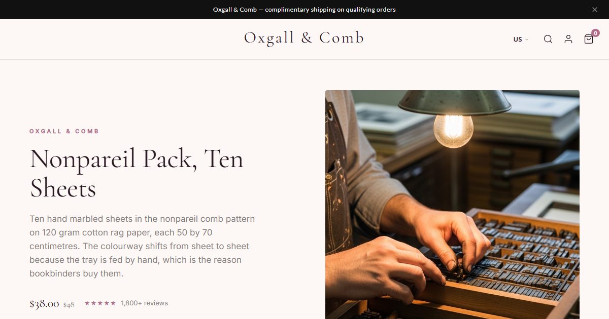 Oxgall & Comb storefront