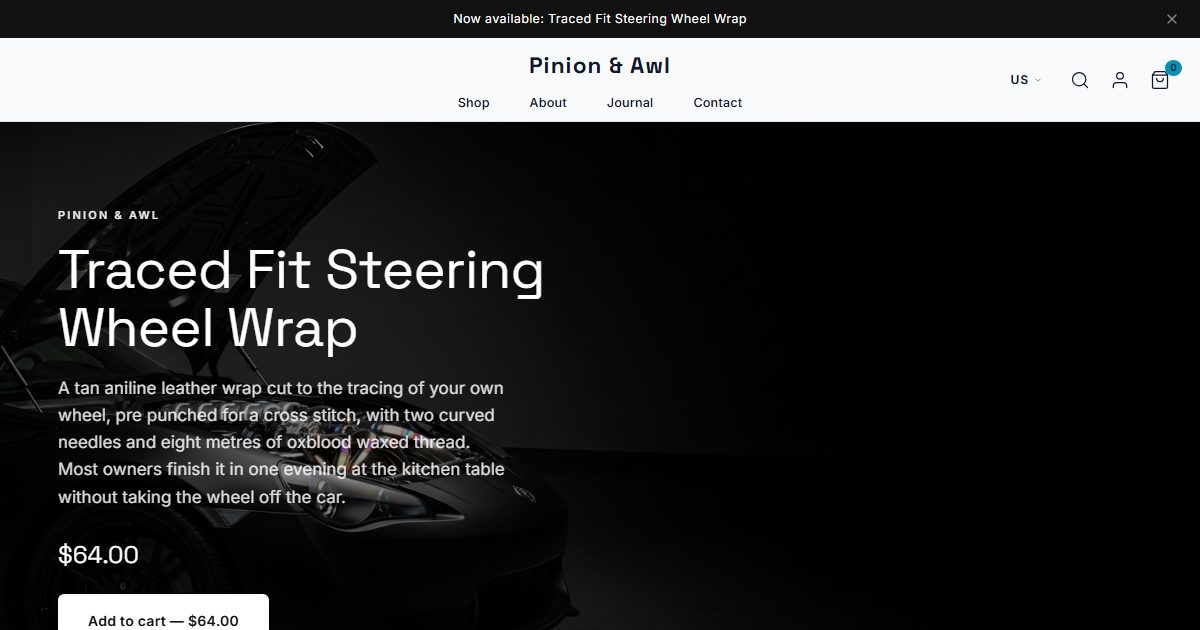 Pinion & Awl storefront