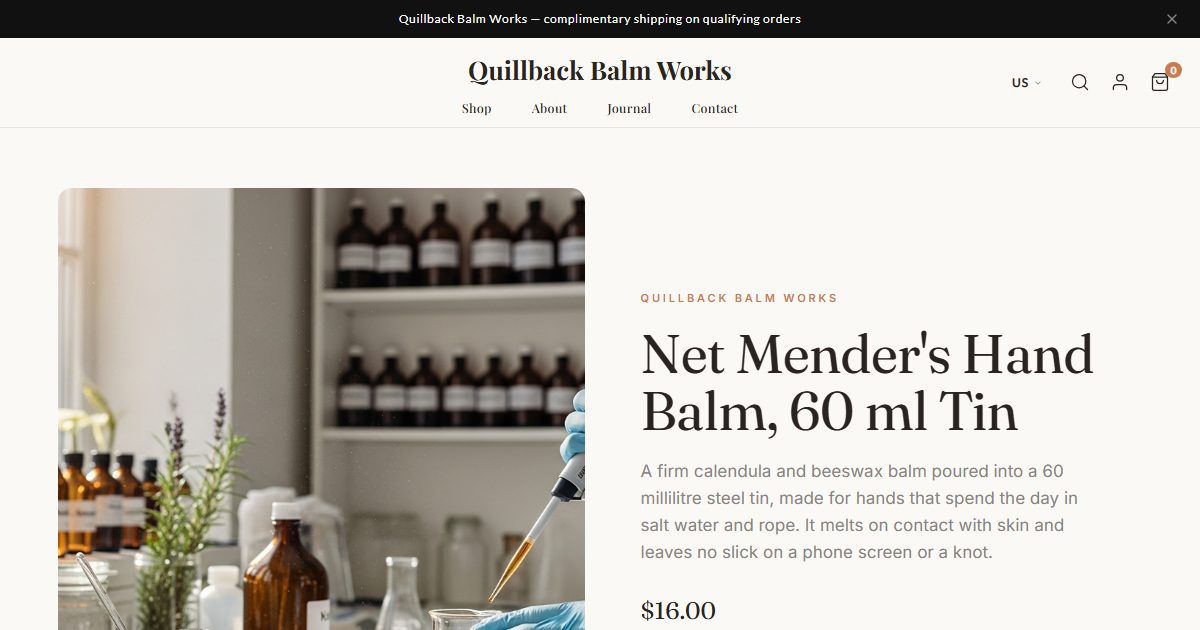 Quillback Balm Works storefront