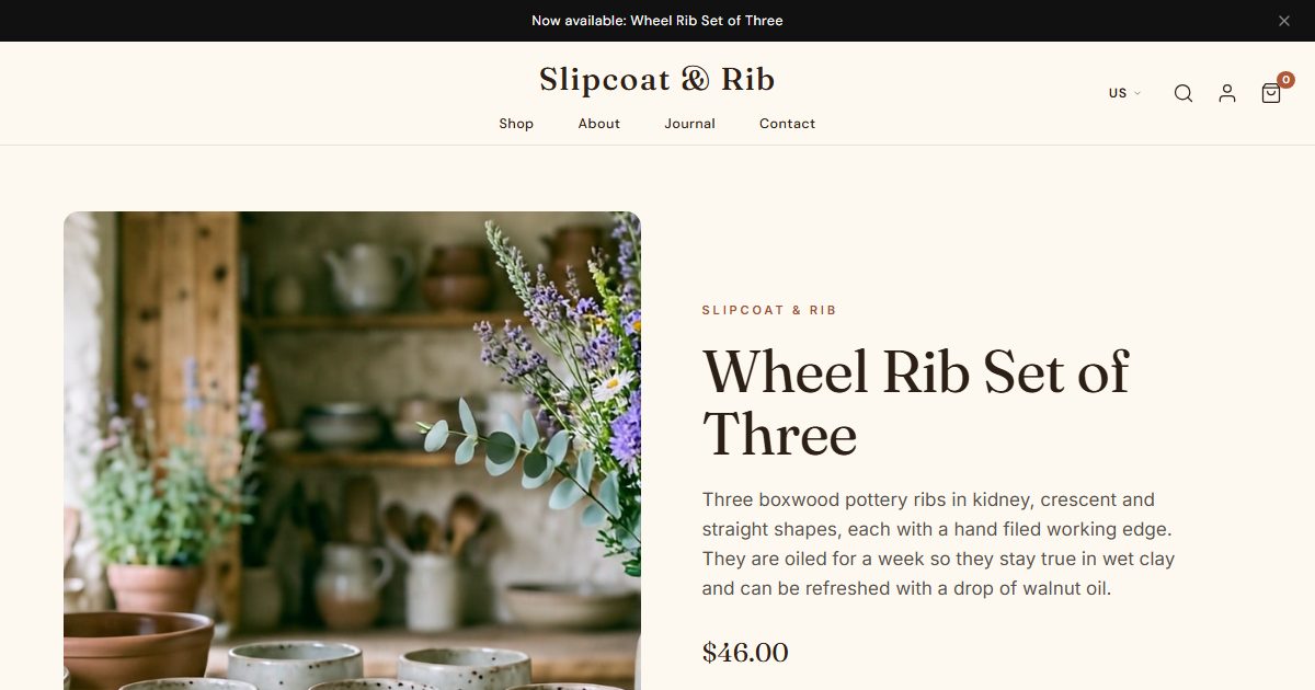 Slipcoat & Rib storefront