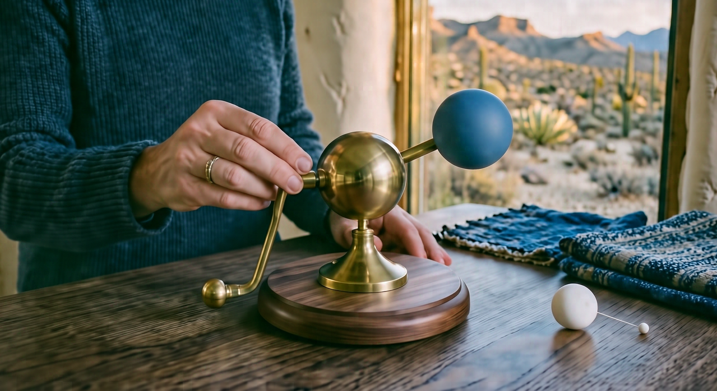 Brass and Walnut Classroom Tellurion