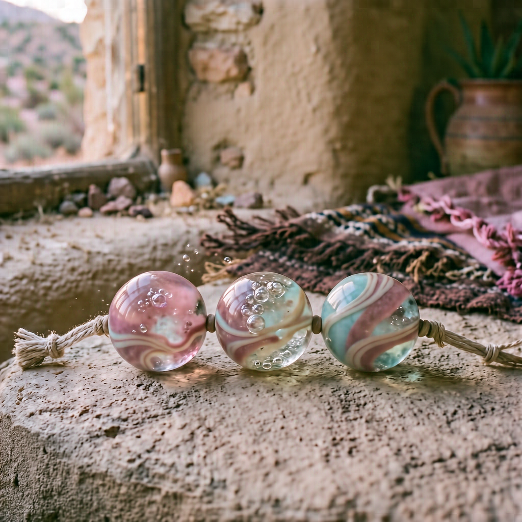 Try Desert Dusk Strand, Eleven Glass Beads on Linen today.